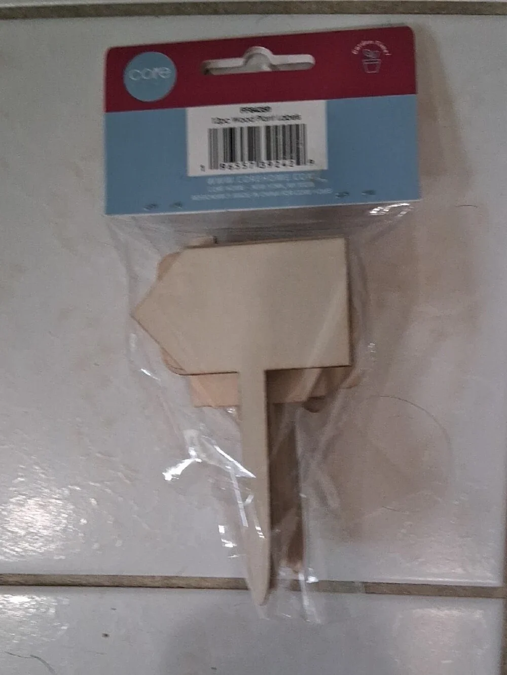 Natural Wood Flower Plant Markers - Pack of 12